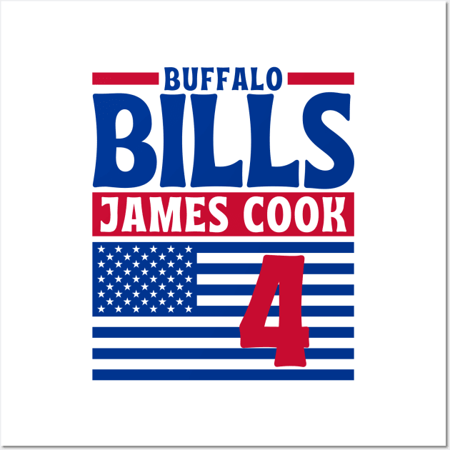 Buffalo Bills James Cook 4 American Football Team Wall Art by Astronaut.co